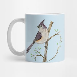 Tufted titmouse watercolor Mug